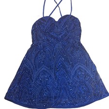 New Fashion nova Size XL Night Party Sequins Mini Dress In Blue