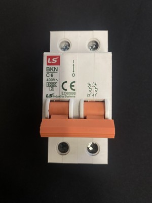 LS BKN C6. 6 AMP C TYP DOPPELPOLIG MCB