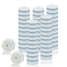 50PC Toilet Bowl Wand Refills, Disposable Toilet Brush Heads, Wall Mounted Sc...