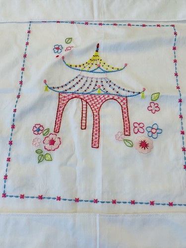 Handmade Embroidered Napkins Set Of (6) Fairy Princess Girls B-day Party 15” - Picture 6 of 16