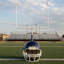 SCHUTT VENGEANCE PRO Youth Large Blue FOOTBALL  HELMET Size 6”-6.5” NO CHINSTRAP