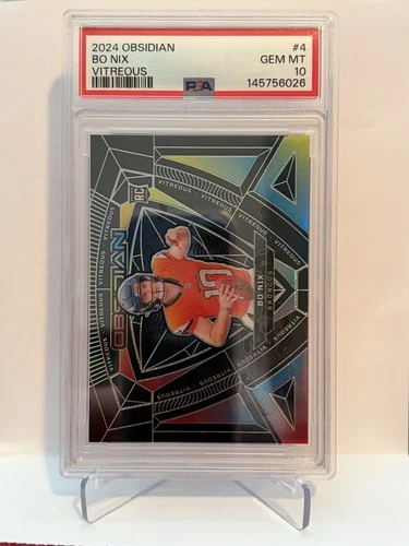 2024 Panini Obsidian - Vitreous Bo Nix #4 (RC) PSA 10 Case Hit