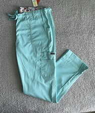Koi Stretch Scrub Pants Women  s Sz XL Tall Cool Blue Lindsey Nursing Medical