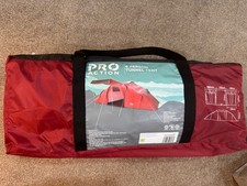 Pro Action 6 Person 3 Room Tunnel Camping Tent Carry Case Red Festival #9816