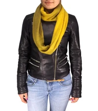 Yellow Peach Couture Cashmere feel Gorgeous Warm Two Toned Infinity loop neck