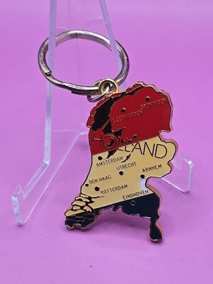 Schlüsselanhänger Schlüsselring - Mitbringsel Geschenk Reise Urlaub - Holland Karte