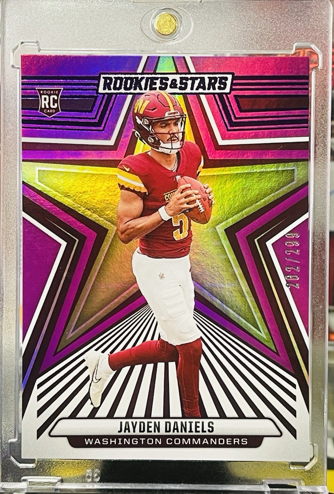 💥2024 Panini Rookies & Stars - Rookies Jayden Daniels #148 Purple /299 (RC)