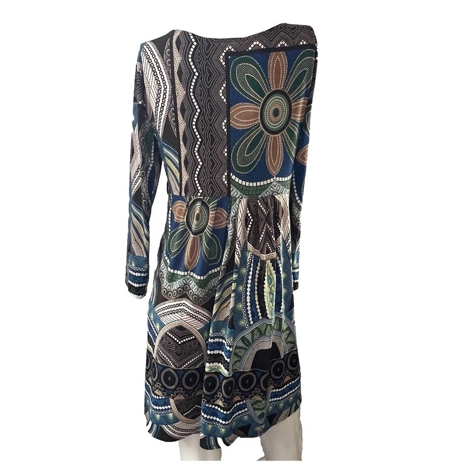 Vestido feminino One World 2X Babydoll artístico Y2K boho caprichoso cruzeiro de férias de verão - Imagem 2 de 4