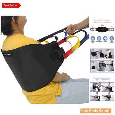 Transfer Sling Adults Elderly Heavy Duty Support for Safe Mobility Black