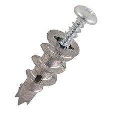 HEAVY DUTY PLASPLUGS METAL SELF-DRILL PLASTERBOARD CAVITY FIXINGS WITH SCREWS