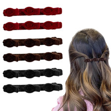 6 PCS Retro Braided Hair Clips for Women,Multi-Layer Hollow Braid Clips with Flo