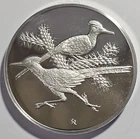 2 Troy oz Sterling Silver Coin Roadrunner Bird ~ 67 Grams ~ Franklin Mint