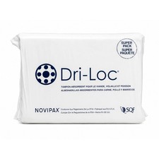 Dri-Loc Absorbent Meat Pads 1500 Ct 4" x 6.5" Food Packaging Leak-Proof FDA