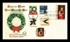 Dr Jim Stamps 1967 Christmas Multi Franked Combo First Day Cover Fleetwood