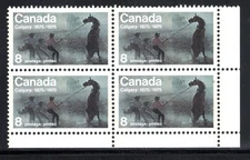 Canada Stamp Scott #667, 8c, Untamed Wild Horse, Block of 4, MNH SCV$1.00