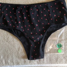 Pink By Victorias Secret Large Black Cherries Cheeky Panties