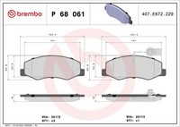 Brembo Bremsbelagsatz Scheibenbremse Prime P 68 061 FüR Nissan Renault Opel X62