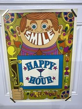 Vintage 1960s 1970s Southern Comfort Smile Happy Hour Poster