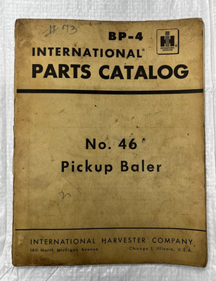 International No. 46 Pickup Baler Parts Catalog BP-4