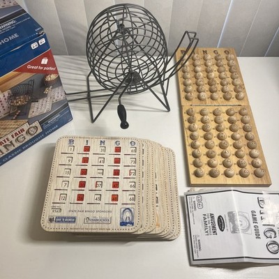 State Fair Bingo Game Set -Bingo Cage, Bingo Balls, Board, 8 Shutter Bingo Cards