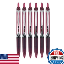 Pilot Precise V5 RT Refillable Liquid Ink Pen 0.5mm Burgundy 6-Pack