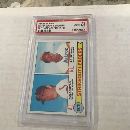 1979 Topps Baseball #6 Strikeout Leaders Nolan Ryan Richard PSA 10 Investment