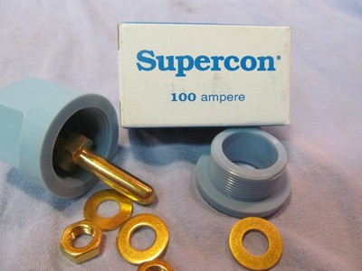 NEW SUPERIOR ELECTRIC SUPERCON 100 AMPERE POWER ENTRY CONNECTOR RP100GBL BLUE