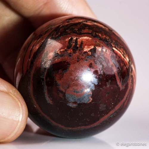 55g34mm Red Tiger Eye Sphere Crystal Ball Natural Quartz Healing Gemstone Chakra - Foto 10 di 10