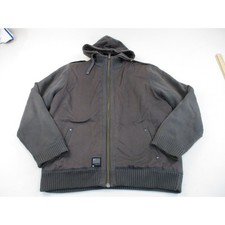 Burton Jacket Mens XL Grey Sherpa Lined Hoode...