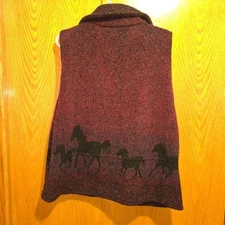 Bear Ridge Outfitters horse vest cinch Wool pockets Women's Size Large Ombre