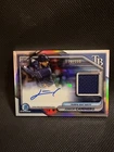 2024 Bowman Chrome Junior Caminero Auto Relics RC 120/150 Tampa Bay Rays