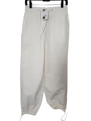 Pantalón elástico Forever 21 cargo blanco roto nuevo con etiquetas talla mediana - Imagen 1 de 4