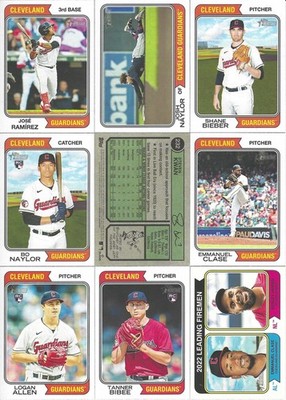 2023 Topps Heritage Cleveland Guardians Complete Team Set Regular + Update (24)
