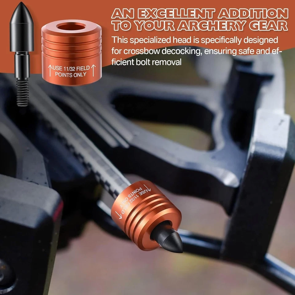 Paquete de 2 pernos de ballesta punto de decocking ballesta punta de liberación de flecha Foto 2 de 4