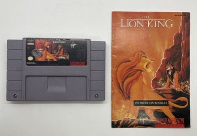 The Lion King (Super Nintendo SNES, 1994) CART & MANUAL ONLY