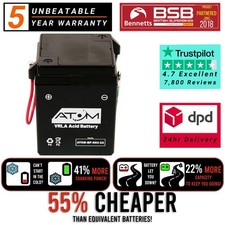 6N4-2A Atom AGM Motorcycle Battery 6V for Honda H 100 S 1983-1992