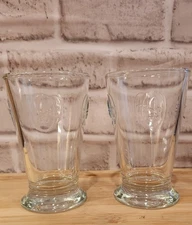 La Rochere Fleur de Lys Clear Highball Glass Footed Tumblers FRANCE Set of 2