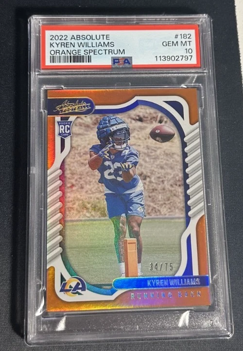 Kyren Williams Panini Absolute #182 Orange Spectrum