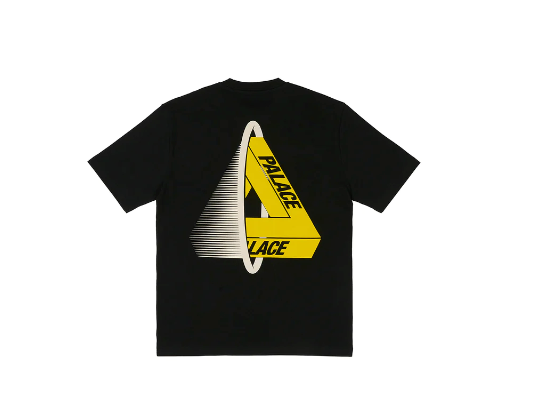 Palace Skateboards Tri-Void T-Shirt Black Size XL Yellow Tri-Ferg 