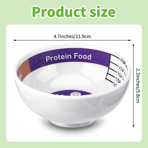 3 Pcs Portion Control Bowl Bariatric Portion Measuring Bowls for Weight Loss ... - 第 2/7 張圖片