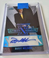 2023 Leaf Ultimate Hockey Ultimate Signature Barry Melrose AUTO /6 #UXS-BM1