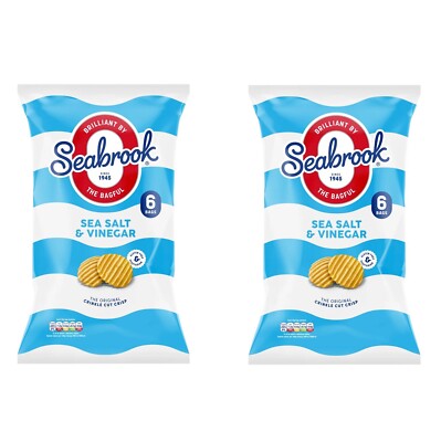 Seabrook Crinkle Multipack Salt and Vinegar Flavour Crisps 12 x 25g - NEW STOCK