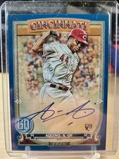 2020 Topps Gypsy Queen Aristides Aquino RC On-Card Auto Indigo 38/150 REDS