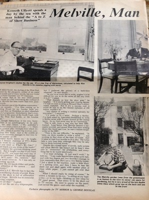 L1-7 Ephemera 1956 Article A Day With Alan Melville Author Scriptwriter K Ullyet