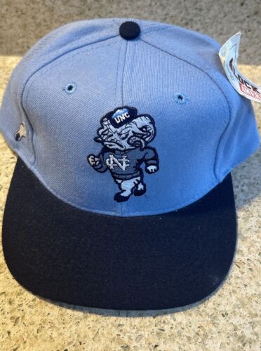 Vtg Rare NCAA North Carolina Tar Heels American Needle Blockhead Snapback Hat