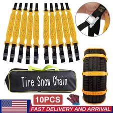 10Pcs Wheel Tire Snow Chains For Car Truck Anti-skid Emergency Winter Universal