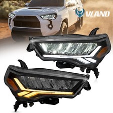 For 2014-2024 Toyota 4Runner LED Reflector Headlights W/Sequential Front Lamps*2