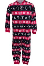 EUC Joe Boxer Winter ONE Piece Sleepwear Pajamas Boys Sz L