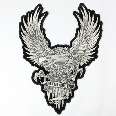 Biker Motorrad Live Ride Free Eagle Adler Aufbügler Aufnäher Patch Backpatch USA