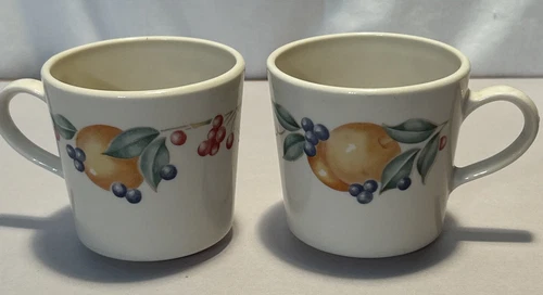 CORNING CORELLE ABUNDANCE SET OF 2 COFFEE CUPS